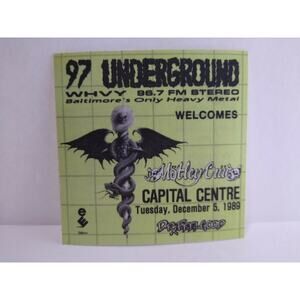 Motley Crue Dr. Feelgood 1989 Vintage Backstage Pass Original Heavy Metal Rock